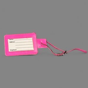 Pink luggage tag